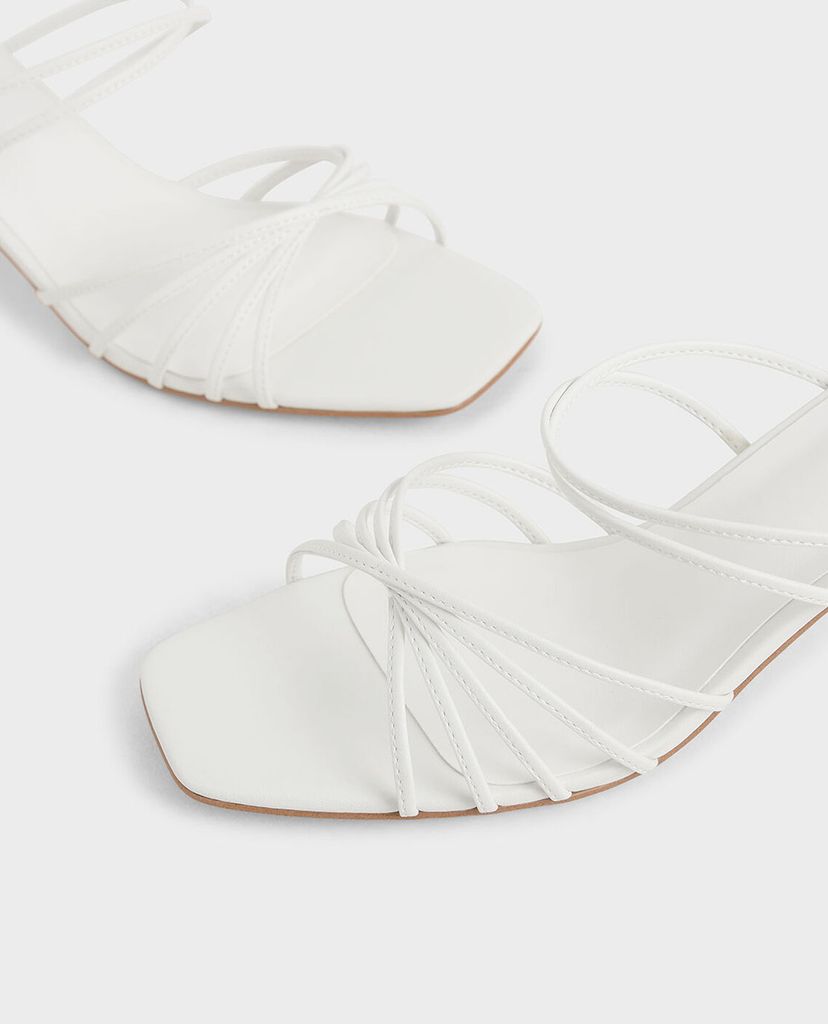 CHARLES & KEITH - Giày cao gót quai ngang mảnh Strappy Square Toe