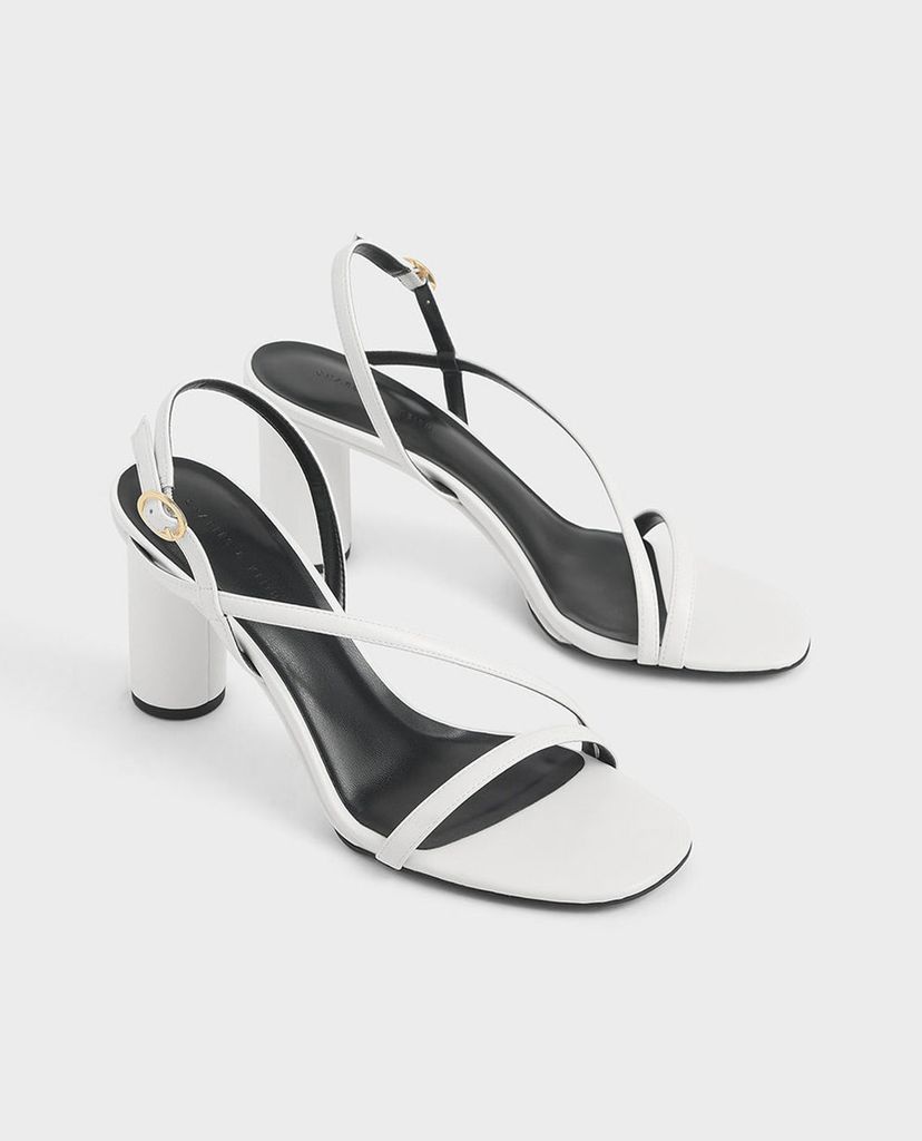 CHARLES & KEITH - Giày cao gót Asymmetric Strap Cylindrical