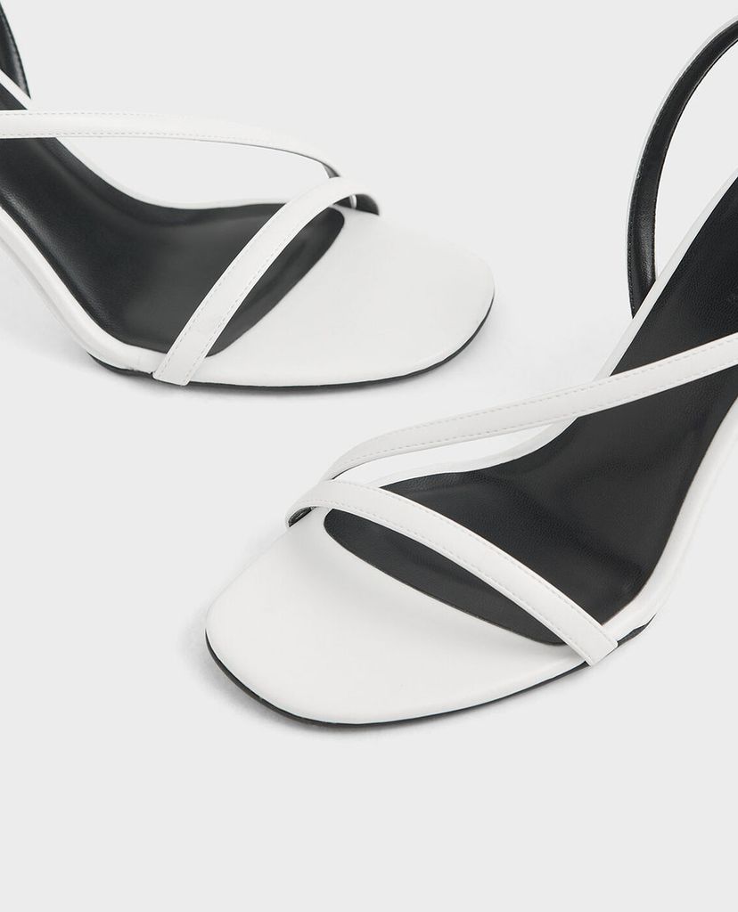 CHARLES & KEITH - Giày cao gót Asymmetric Strap Cylindrical