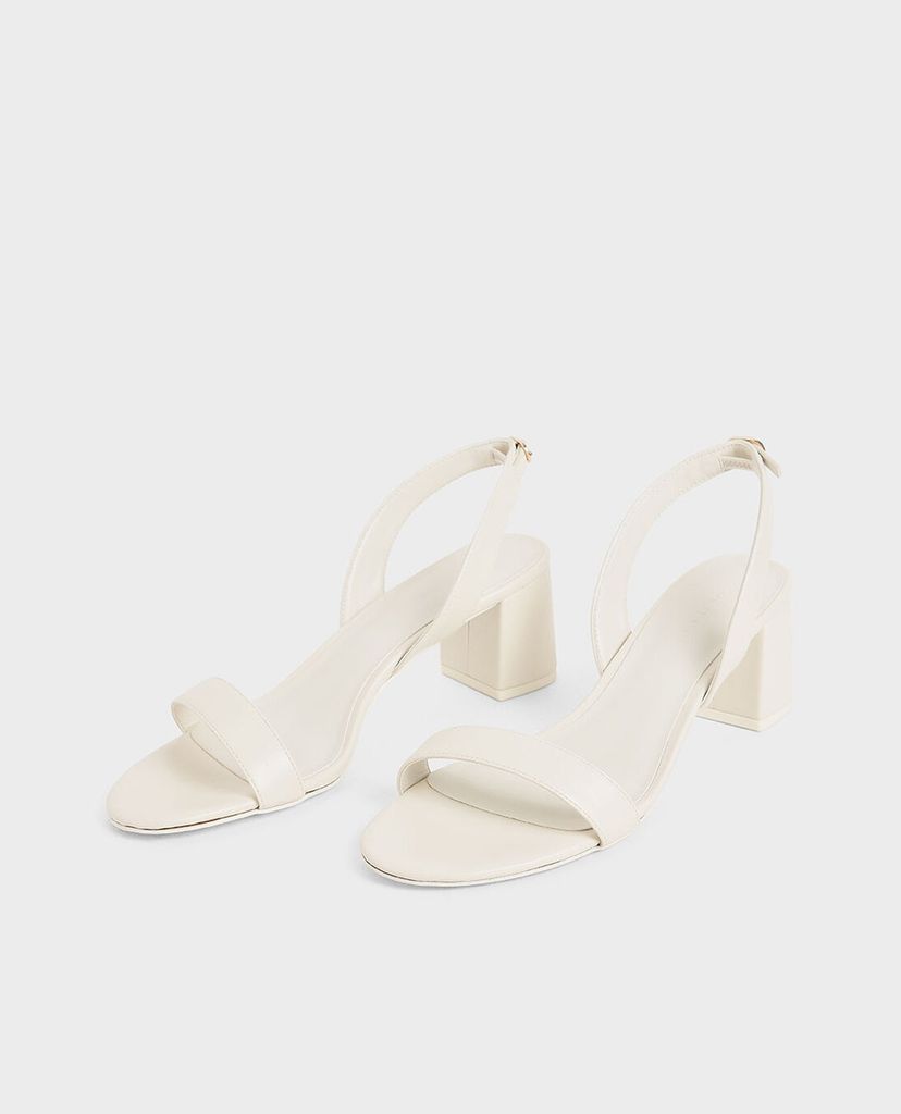 CHARLES & KEITH - Giày sandal cao gót đế vuông Slingback