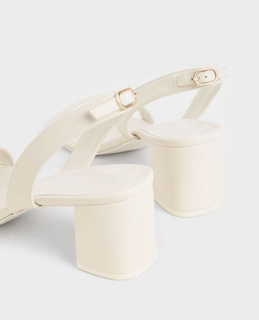 CHARLES & KEITH - Giày sandal cao gót đế vuông Slingback