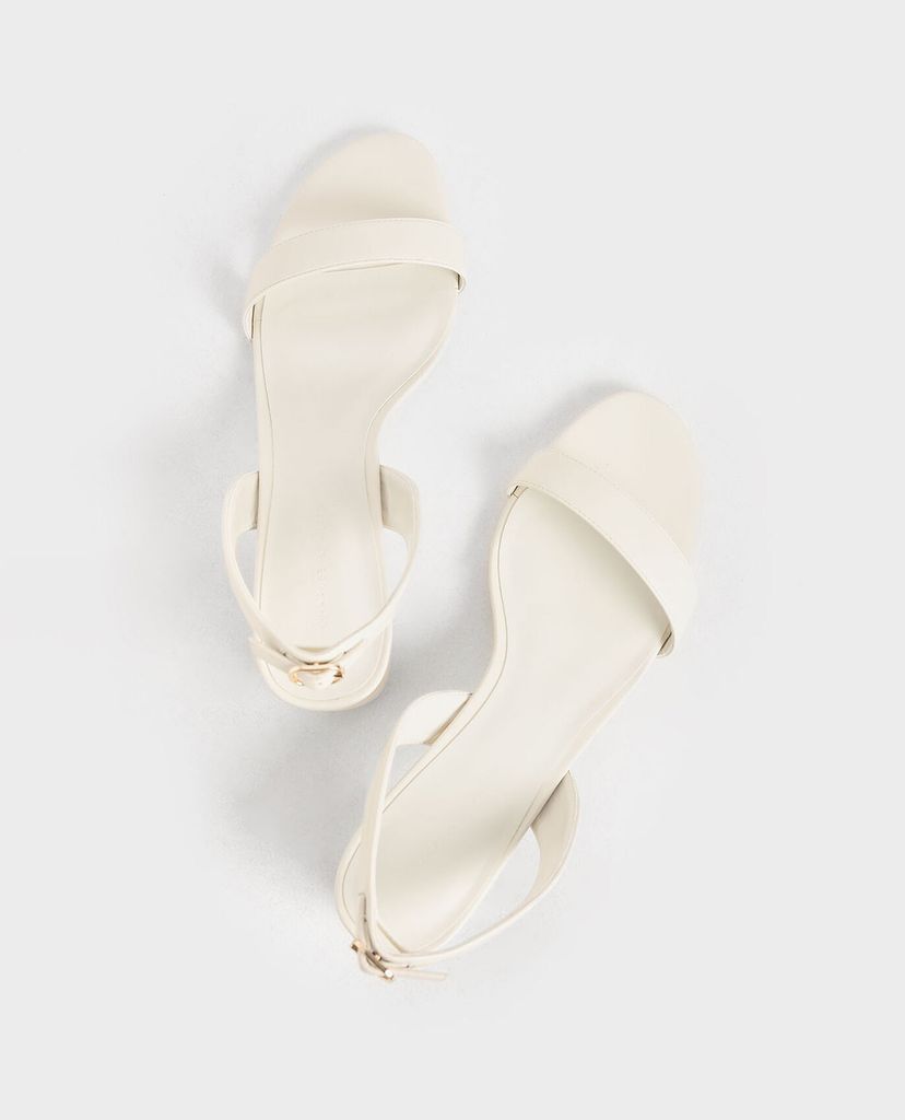 CHARLES & KEITH - Giày sandal cao gót đế vuông Slingback