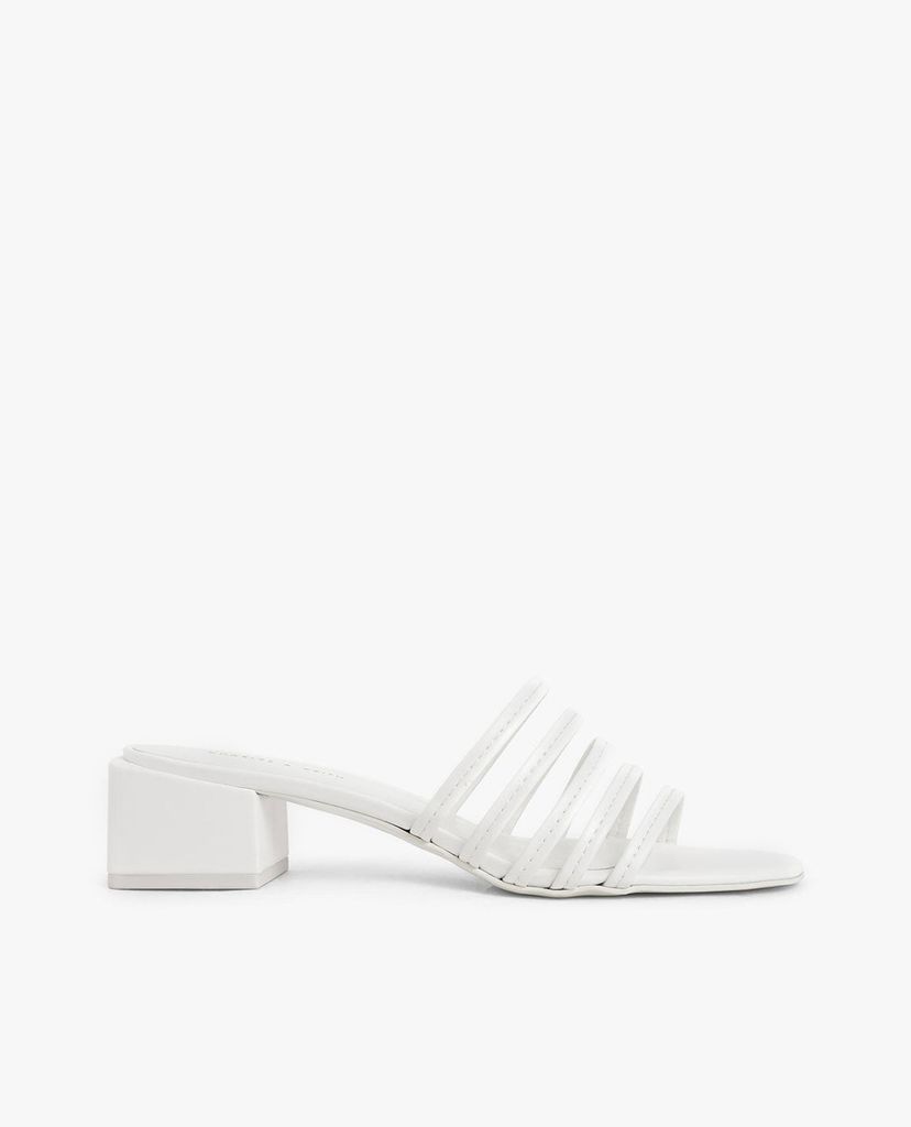 CHARLES & KEITH - Giày cao gót hở mũi Strappy Mules