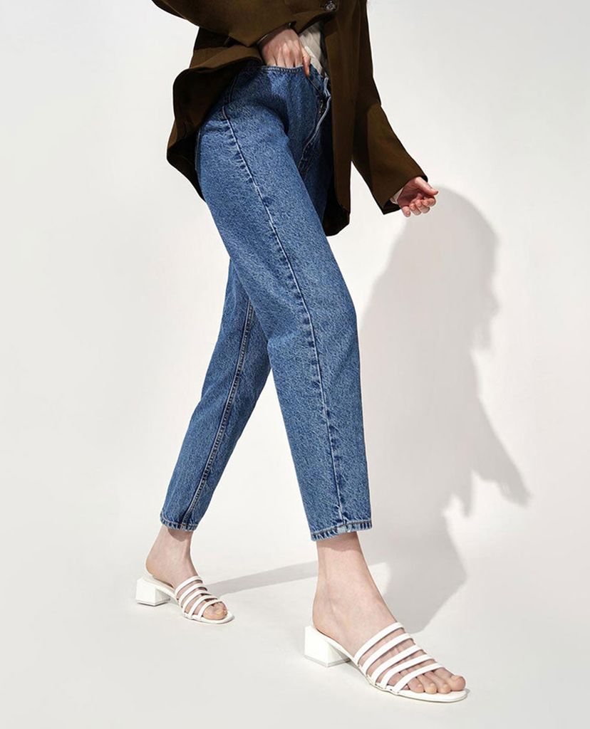 CHARLES & KEITH - Giày cao gót hở mũi Strappy Mules