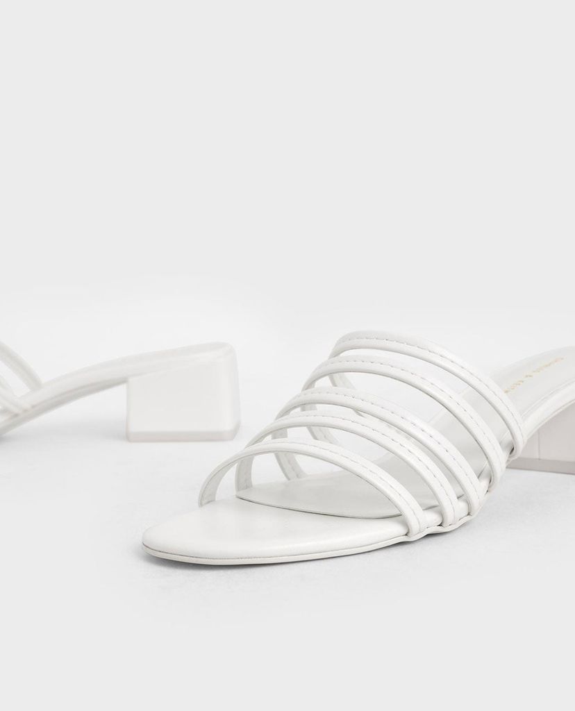 CHARLES & KEITH - Giày cao gót hở mũi Strappy Mules