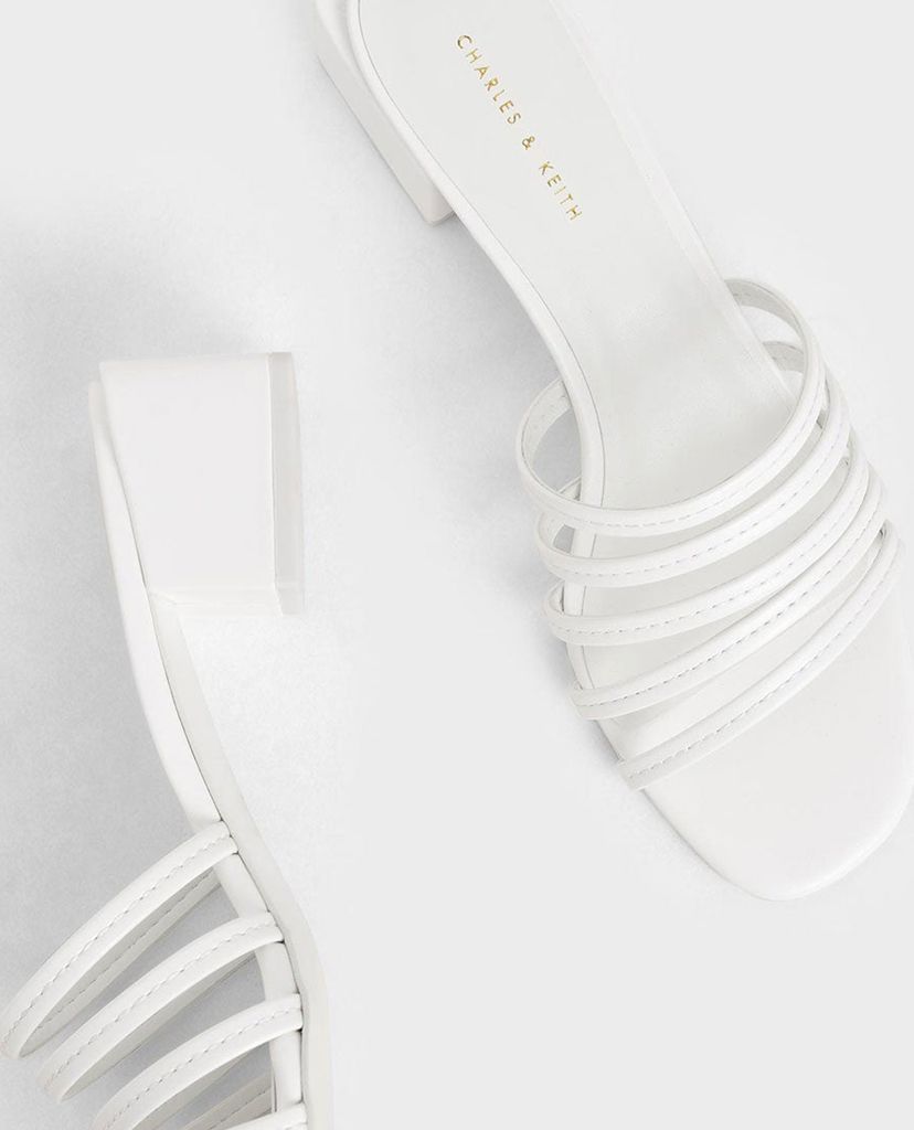 CHARLES & KEITH - Giày cao gót hở mũi Strappy Mules