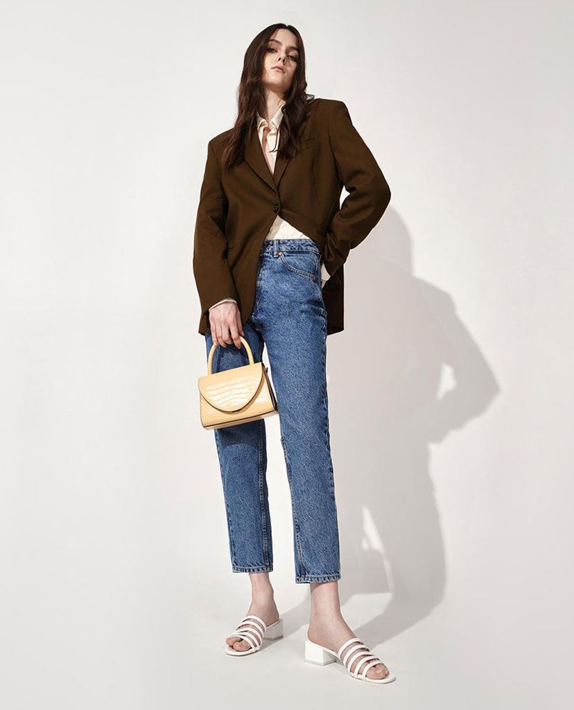 CHARLES & KEITH - Giày cao gót hở mũi Strappy Mules