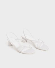 CHARLES & KEITH - Giày sandal cao gót hở mũi Strappy Cylindrical