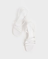CHARLES & KEITH - Giày sandal cao gót hở mũi Strappy Cylindrical