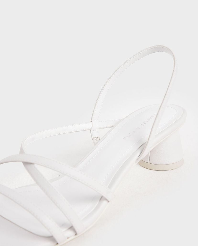 CHARLES & KEITH - Giày sandal cao gót hở mũi Strappy Cylindrical
