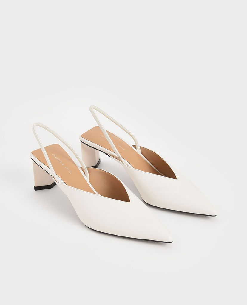 CHARLES & KEITH - Giày cao gót mũi nhọn Textured Blade