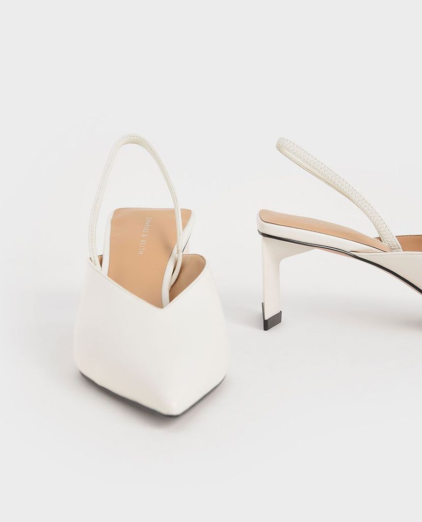 CHARLES & KEITH - Giày cao gót mũi nhọn Textured Blade