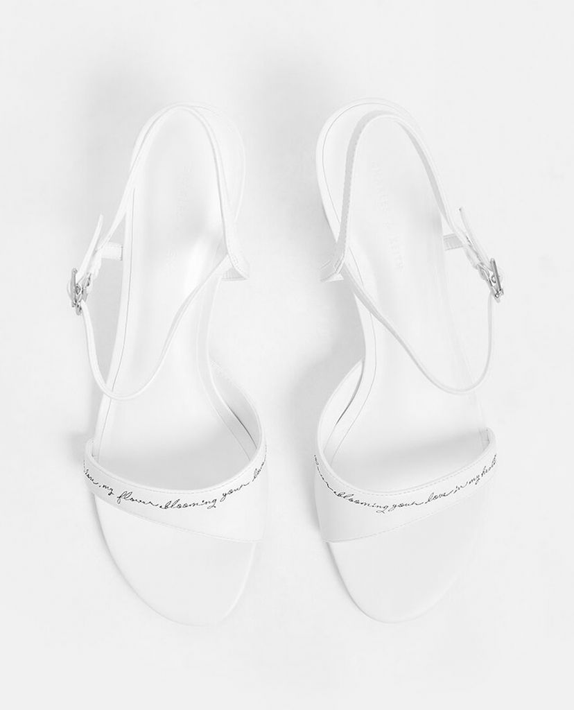 CHARLES & KEITH - Giày cao gót đế trong Embroidered Lucite Sculptural