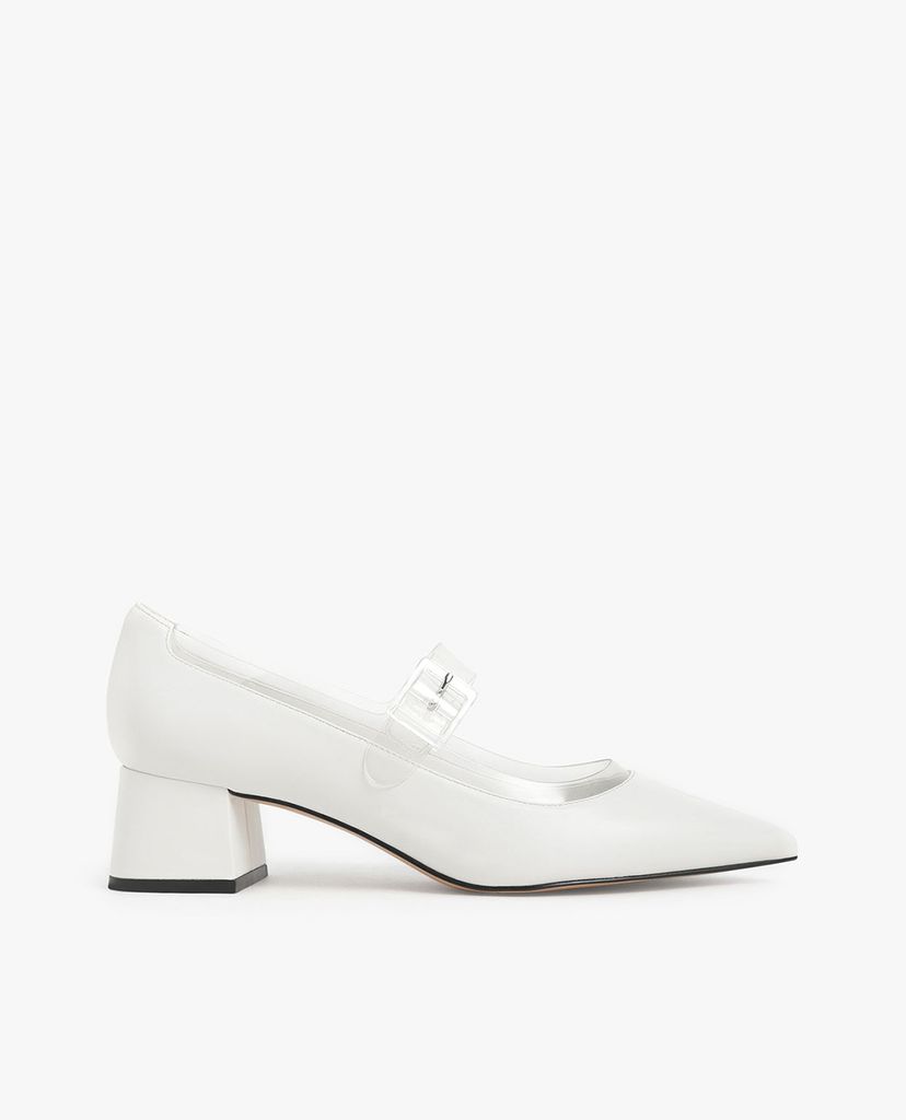CHARLES & KEITH - Giày cao gót mũi nhọn Clear Mary Jane