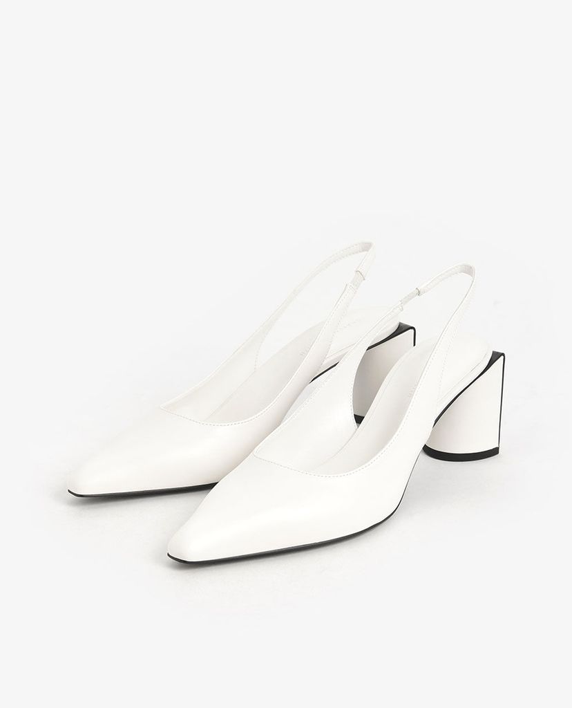 CHARLES & KEITH - Giày cao gót mũi nhọn đế trụ thanh lịch