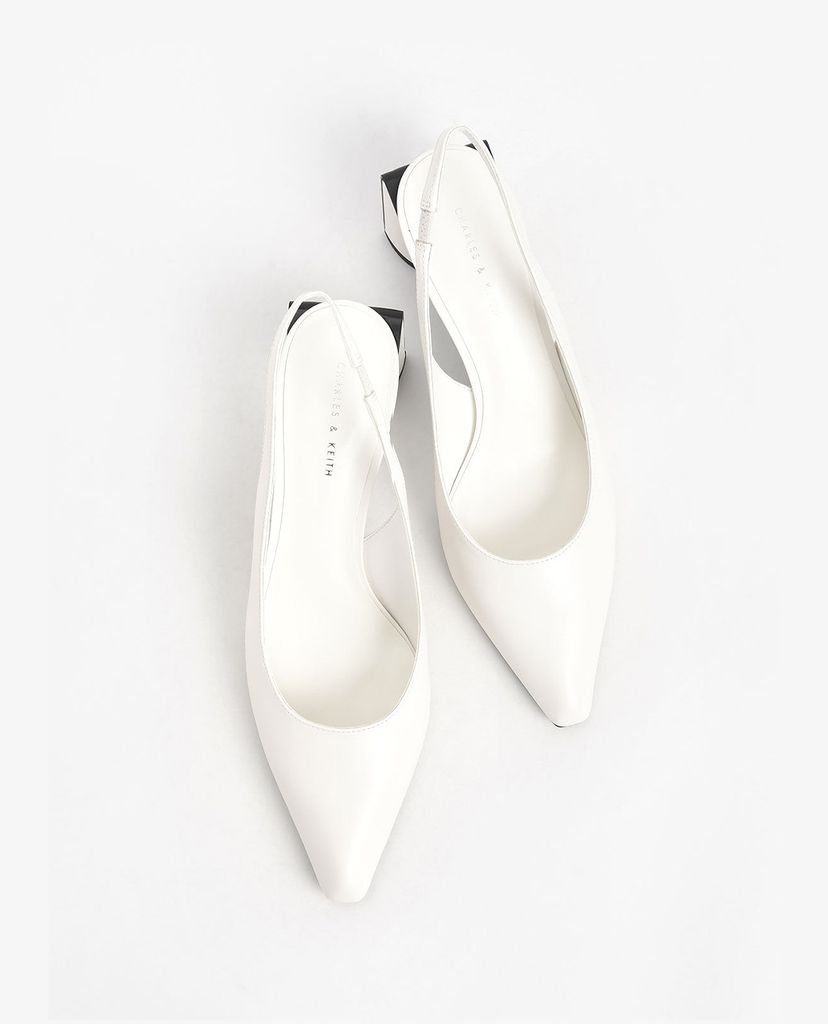 CHARLES & KEITH - Giày cao gót mũi nhọn đế trụ thanh lịch