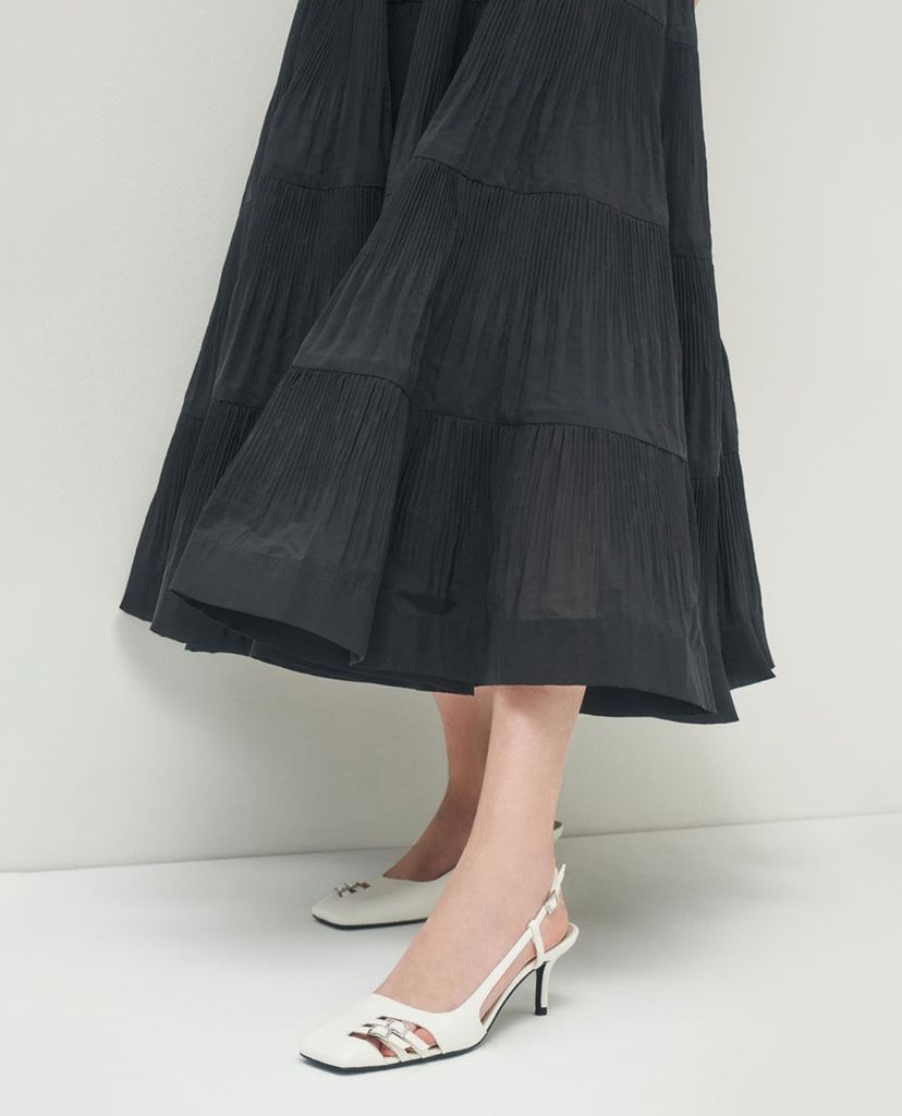 CHARLES & KEITH - Giày cao gót mũi nhọn Cut Out Buckled Slingback