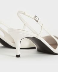 CHARLES & KEITH - Giày cao gót mũi nhọn Cut Out Buckled Slingback