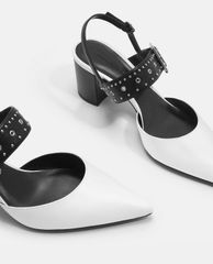 CHARLES & KEITH - Giày cao gót mũi nhọn Studded Pointed Slingbacks