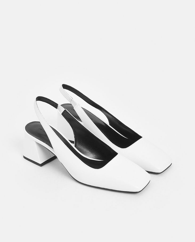 CHARLES & KEITH - Giày cao gót mũi vuông Square Toe