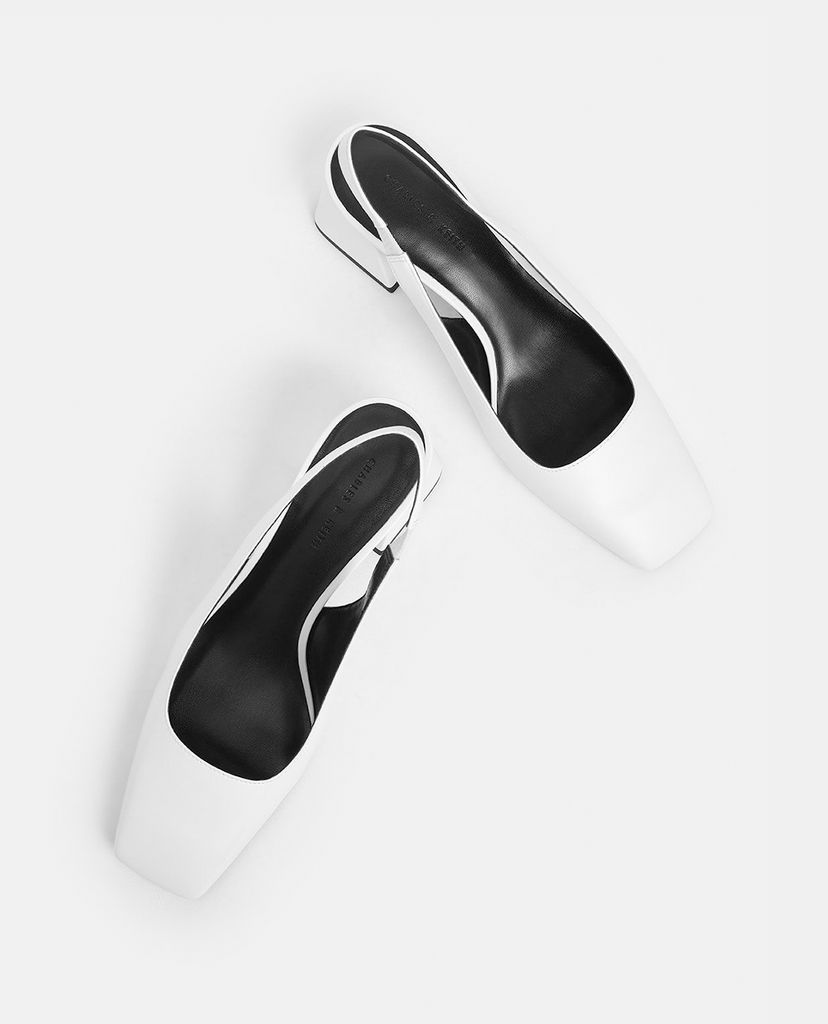 CHARLES & KEITH - Giày cao gót mũi vuông Square Toe