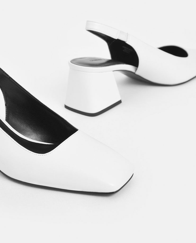 CHARLES & KEITH - Giày cao gót mũi vuông Square Toe
