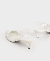 CHARLES & KEITH - Giày cao gót mũi nhọn See Through Effect Metallic