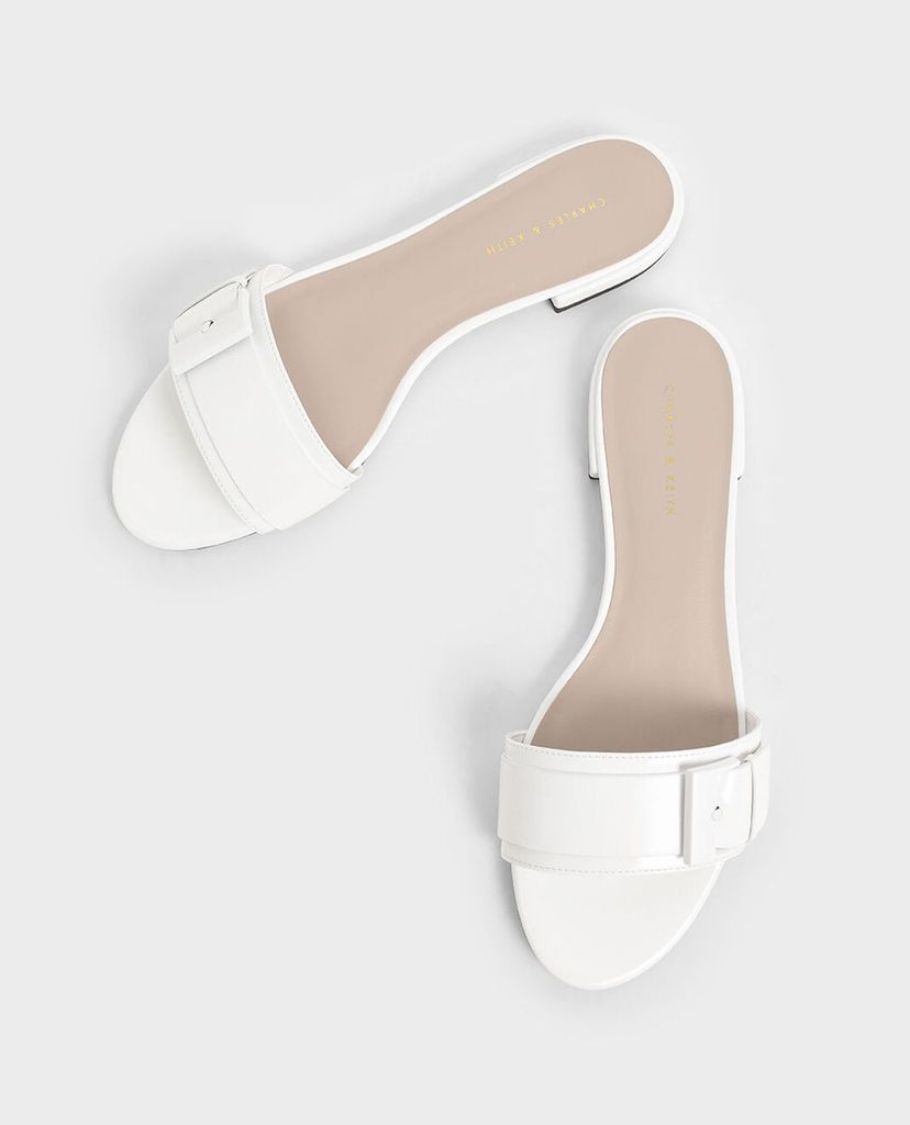 CHARLES & KEITH - Giày sandal nữ quai ngang Buckle Strap Glitter