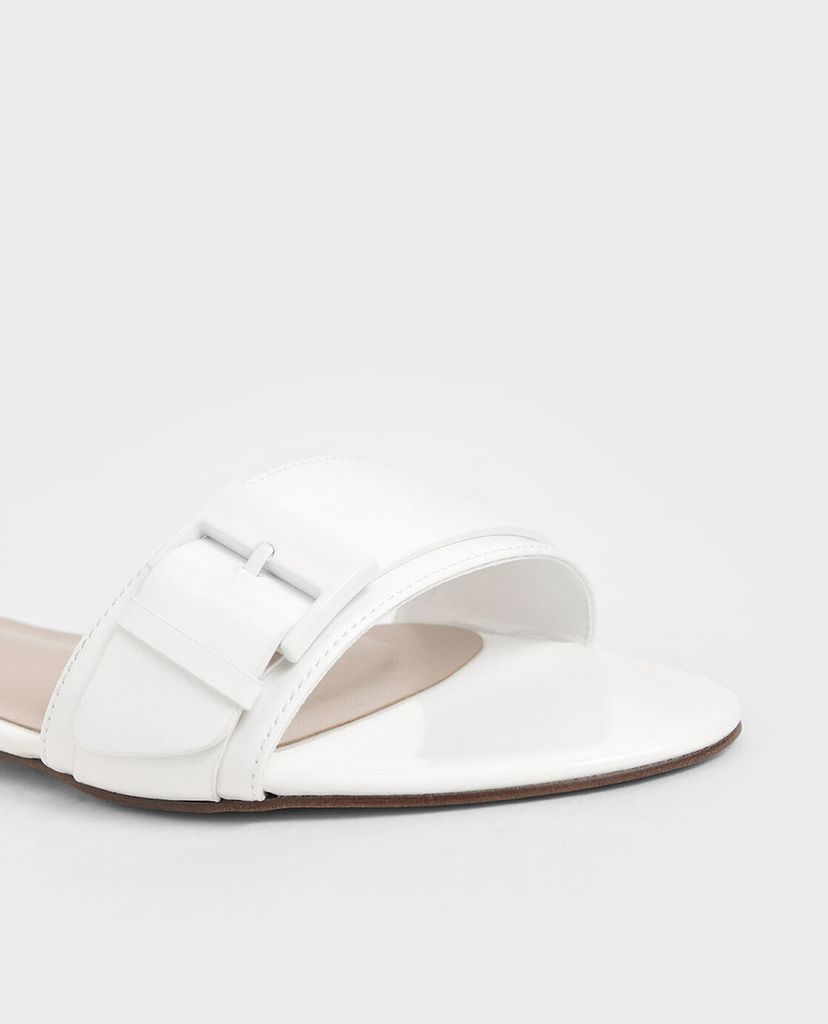 CHARLES & KEITH - Giày sandal nữ quai ngang Buckle Strap Glitter