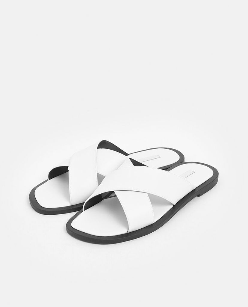 CHARLES & KEITH - Giày sandal nữ quai chéo Criss Cross Slide