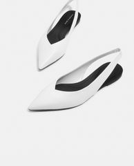 CHARLES & KEITH - Giày đế bệt mũi nhọn Slingback Pointed