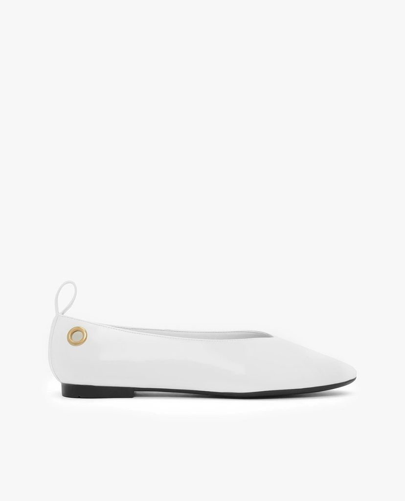 CHARLES & KEITH - Giày đế bệt nữ mũi nhọn V Topline Ballerinas