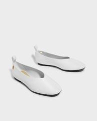 CHARLES & KEITH - Giày đế bệt nữ mũi nhọn V Topline Ballerinas