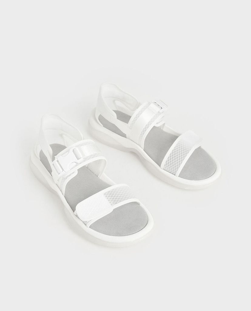 CHARLES & KEITH - Giày sandal nữ quai ngang Strappy Chunky