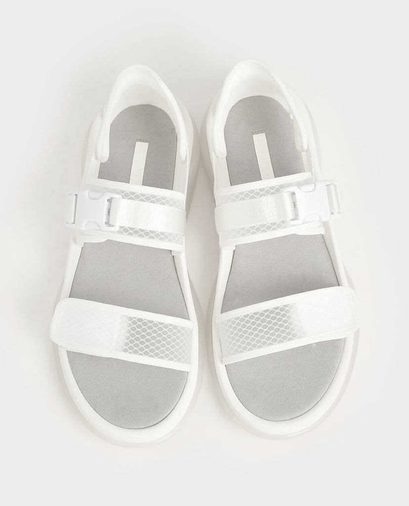 CHARLES & KEITH - Giày sandal nữ quai ngang Strappy Chunky