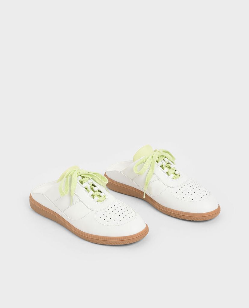 CHARLES & KEITH - Giày mules nữ thời trang Lace Up Sneaker