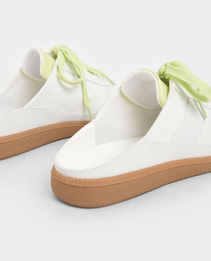 CHARLES & KEITH - Giày mules nữ thời trang Lace Up Sneaker
