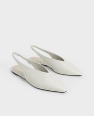 CHARLES & KEITH - Giày búp bê nữ Pointed Toe Slingback Ballerinas