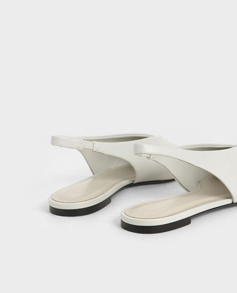 CHARLES & KEITH - Giày búp bê nữ Pointed Toe Slingback Ballerinas