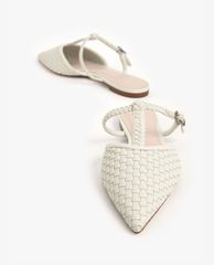 CHARLES & KEITH - Giày đế bệt nữ mũi nhọn Woven T Bar