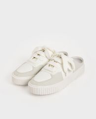 CHARLES & KEITH - Giày sneakers nữ Microsuede Slip On