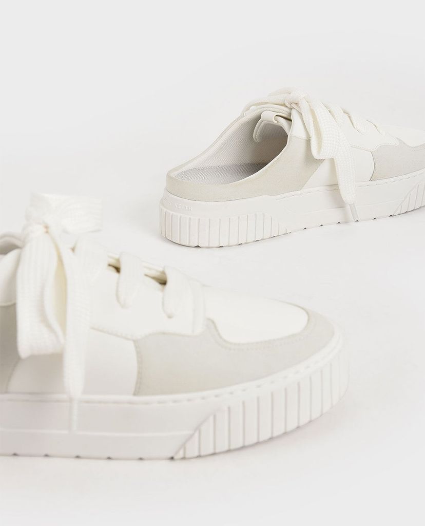 CHARLES & KEITH - Giày sneakers nữ Microsuede Slip On