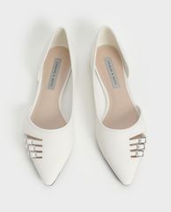 CHARLES & KEITH - Giày búp bê nữ mũi nhọn Half D'Orsay Cut Out