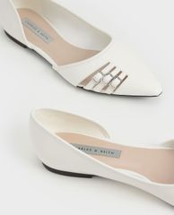 CHARLES & KEITH - Giày búp bê nữ mũi nhọn Half D'Orsay Cut Out