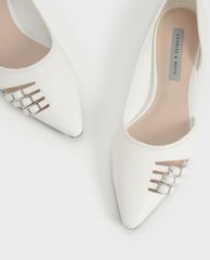 CHARLES & KEITH - Giày búp bê nữ mũi nhọn Half D'Orsay Cut Out
