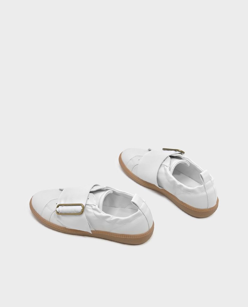 CHARLES & KEITH - Giày thể thao nữ trẻ trung phối quai ngang bảng lớn