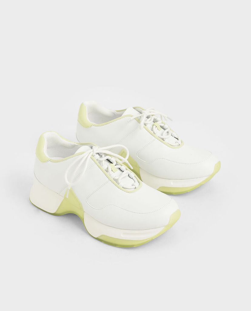 CHARLES & KEITH - Giày thể thao nữ cột dây Textured Lace Up