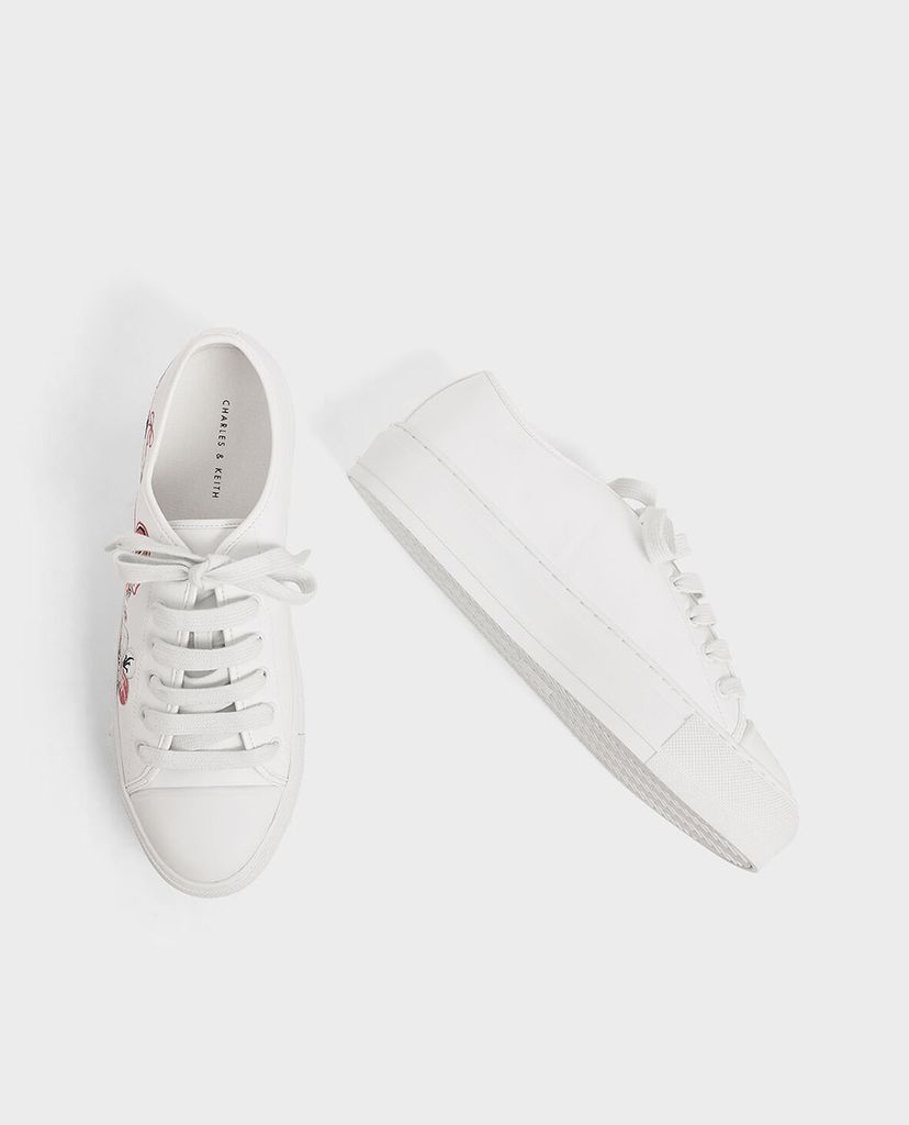 CHARLES & KEITH - Giày thể thao nữ thắt dây Embroidered
