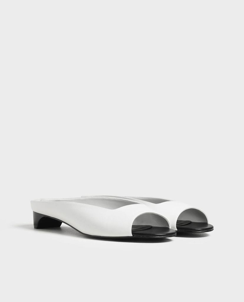 CHARLES & KEITH - Giày sandal nữ Geometric Cut Kitten