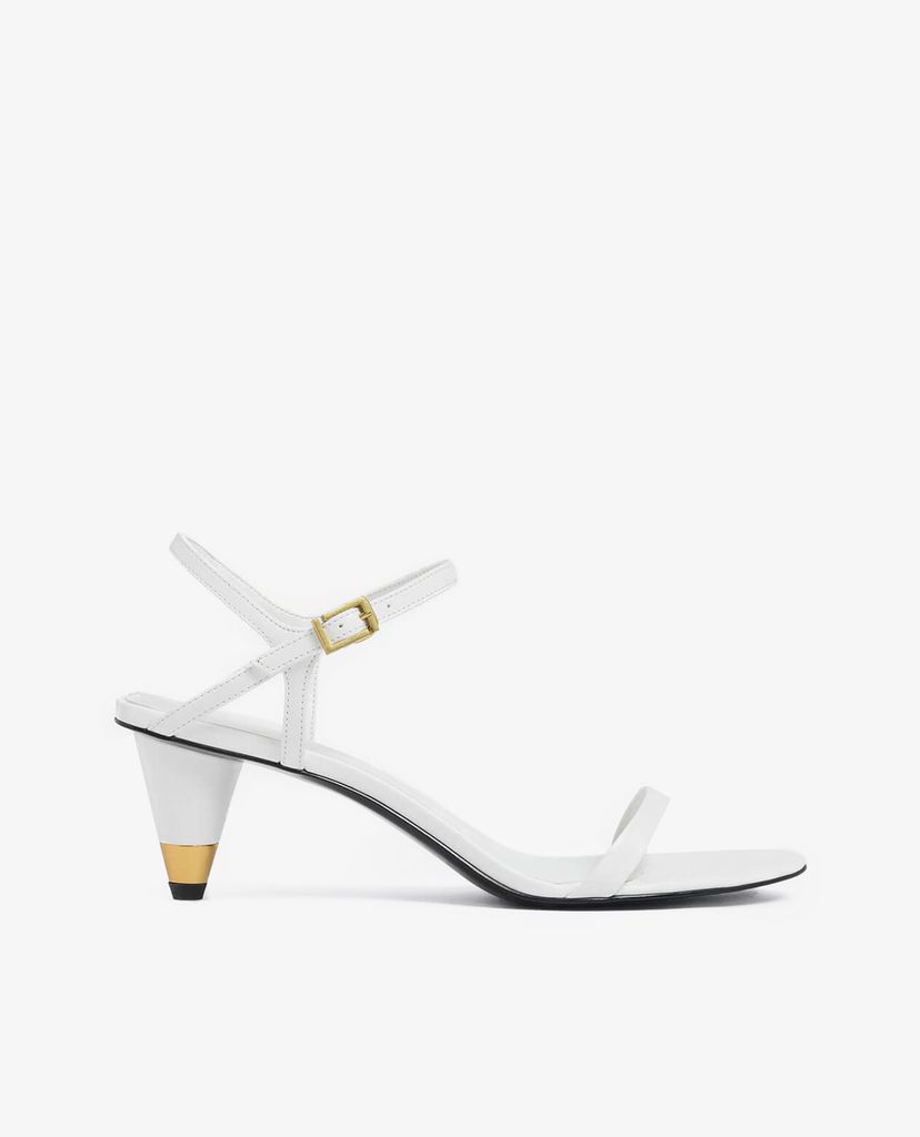 CHARLES & KEITH - Giày sandal Gold Accent Cone